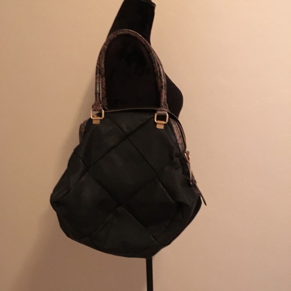 Big Buddha Oversize Quilted Bag w/ Python Trim QQ!